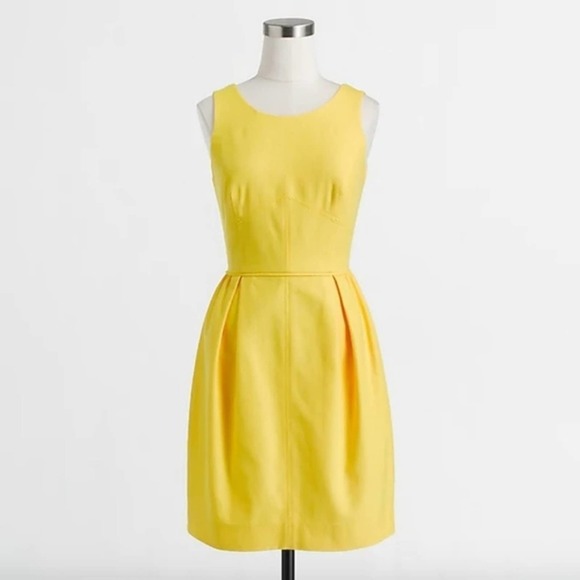 J Crew Factory Yellow Basketweave Dress - Picture 1 of 7